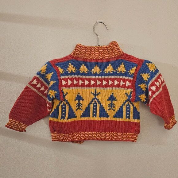 Hand Knit Child's Sweater Sz 12 Months - Picture 2 of 2